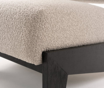 Modrest Tucker Mid-Century Modern Light Grey Fabric Black Walnut Accent Chair