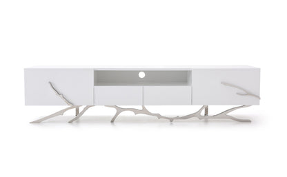 Modrest Legend 79"-Wide Modern White TV Stand