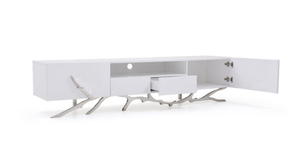 Modrest Legend 79"-Wide Modern White TV Stand