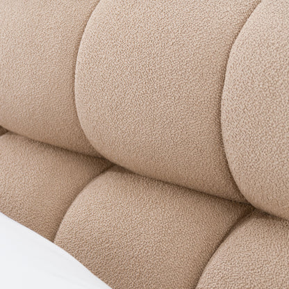 Divani Casa Tyree Modern Tufted Sand Fabric Bed