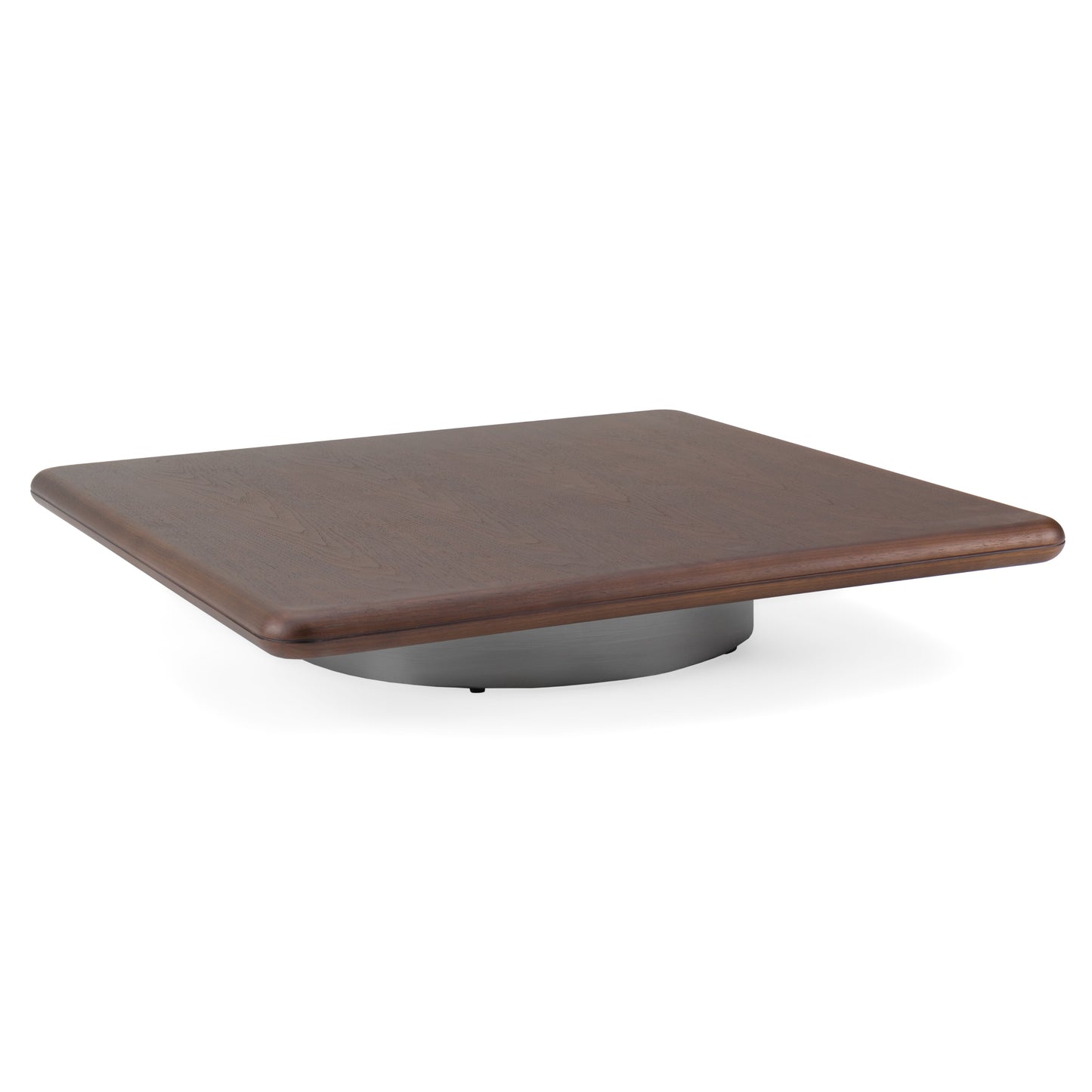 Modrest Valley Modern Walnut Titanium Coffee Table Set