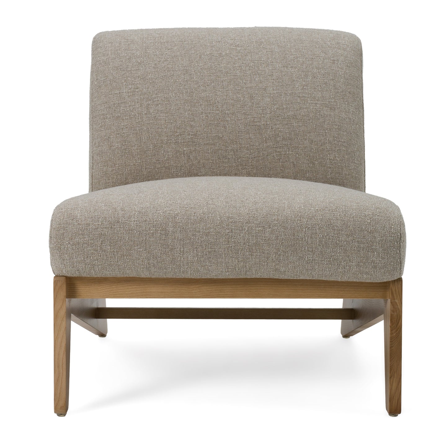 Divani Casa Vance Modern Sand Fabric Wood Accent Chair