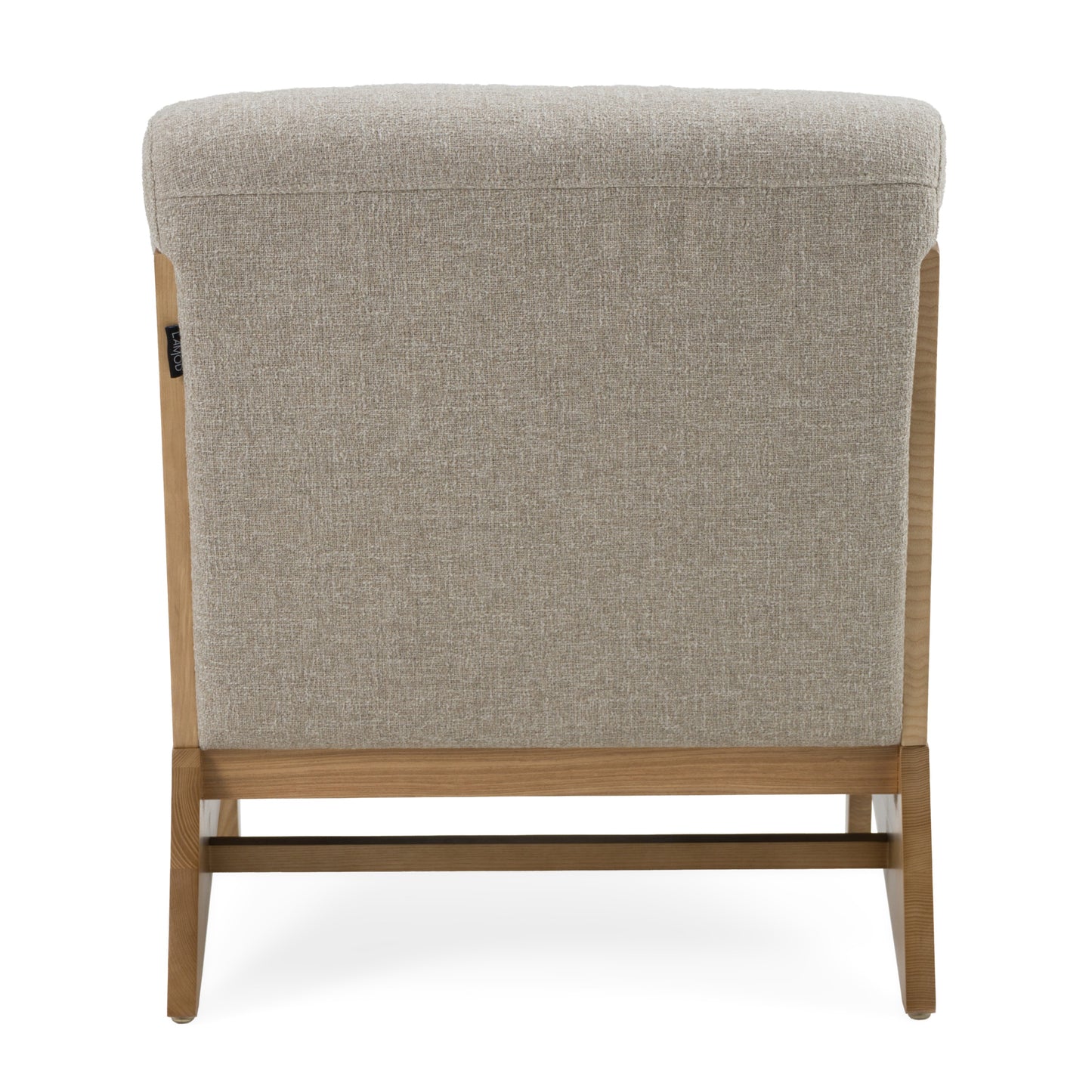 Divani Casa Vance Modern Sand Fabric Wood Accent Chair