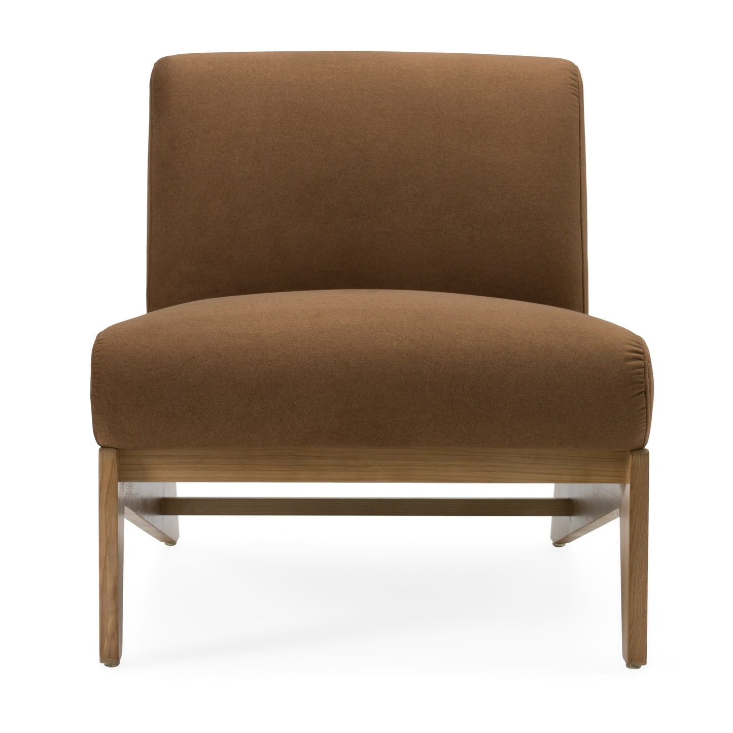 Divani Casa Vance Modern Brown Fabric Wood Accent Chair
