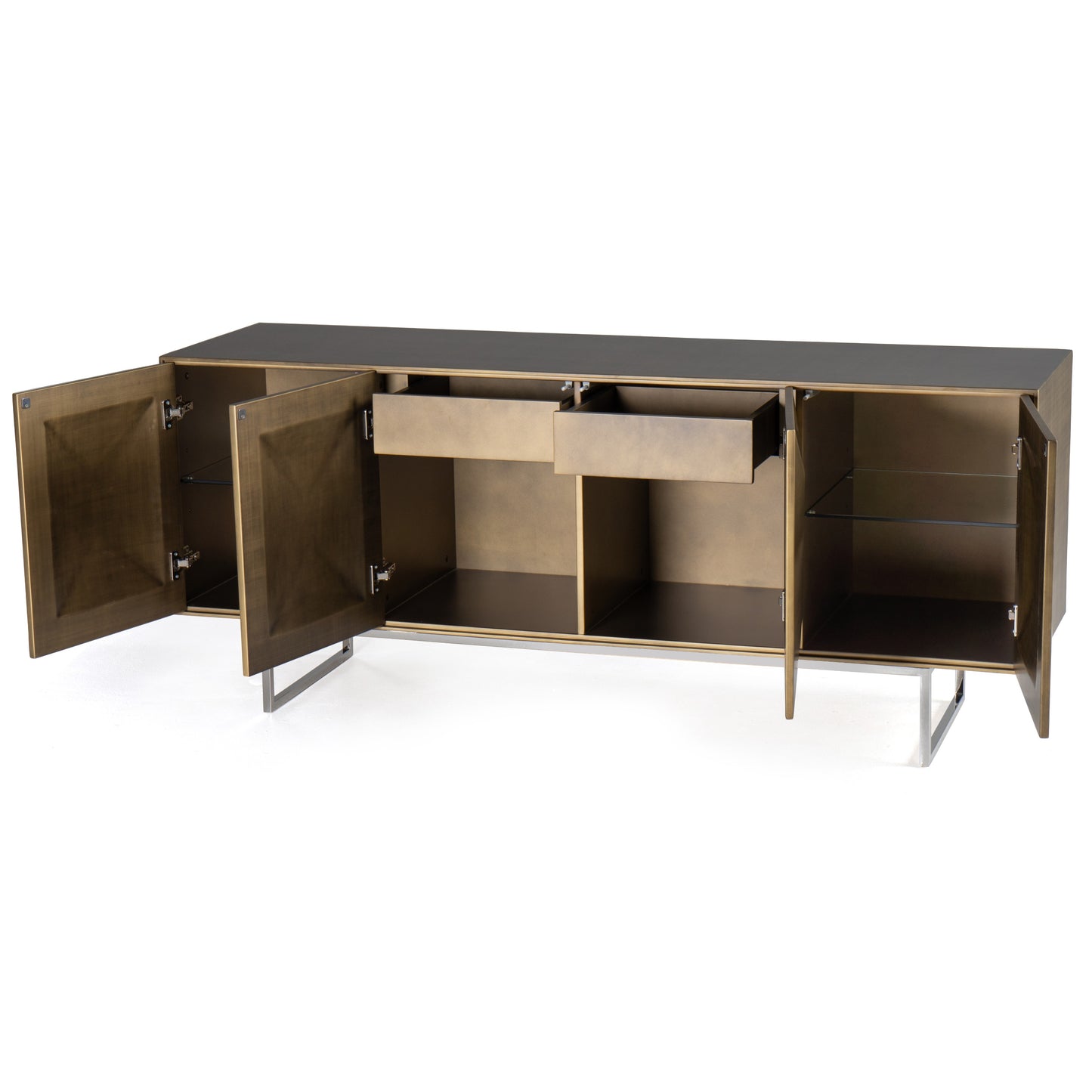 Modrest Vanguard Modern Antique Brass Buffet