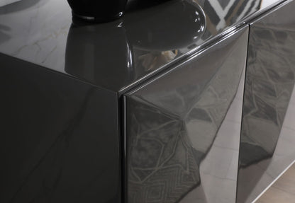 Modrest Vanguard Modern Dark Grey High Gloss Buffet