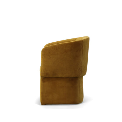 Modrest Vassar Burnt Umber Velvet Dining Chair