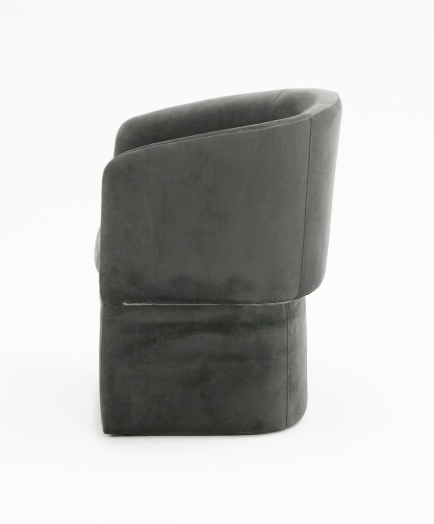 Modrest Vassar Modern Grey Velvet Dining Chair