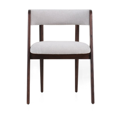 Modrest Vegas Modern Light Grey Walnut Oak Dining Chair