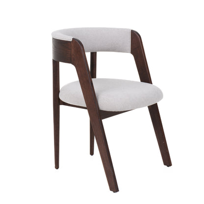Modrest Vegas Modern Light Grey Walnut Oak Dining Chair