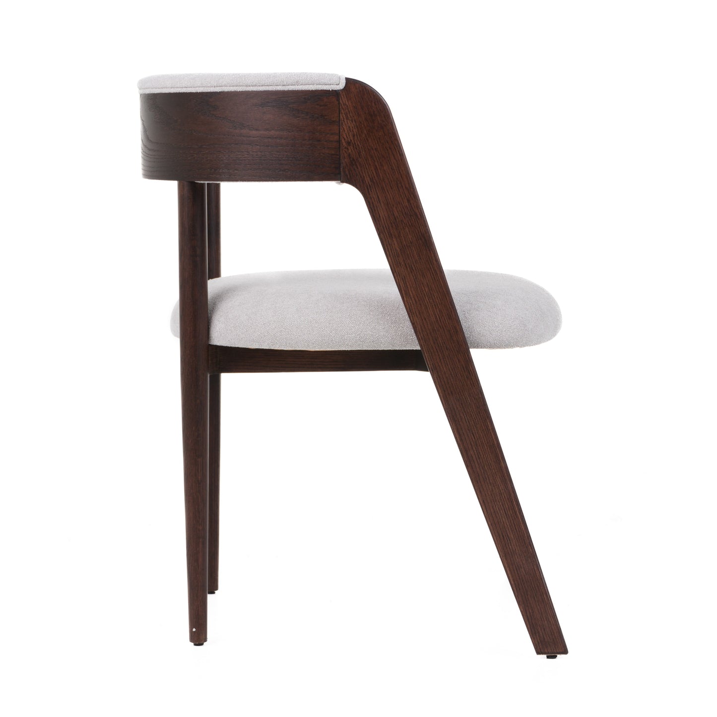 Modrest Vegas Modern Light Grey Walnut Oak Dining Chair