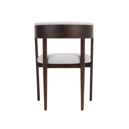 Modrest Vegas Modern Light Grey Walnut Oak Dining Chair