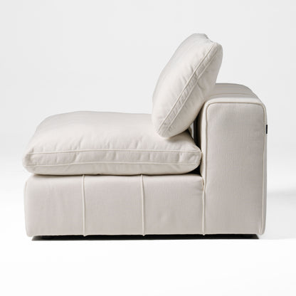 Divani Casa Vicki Modern Off-White Fabric Modular Armless Seat
