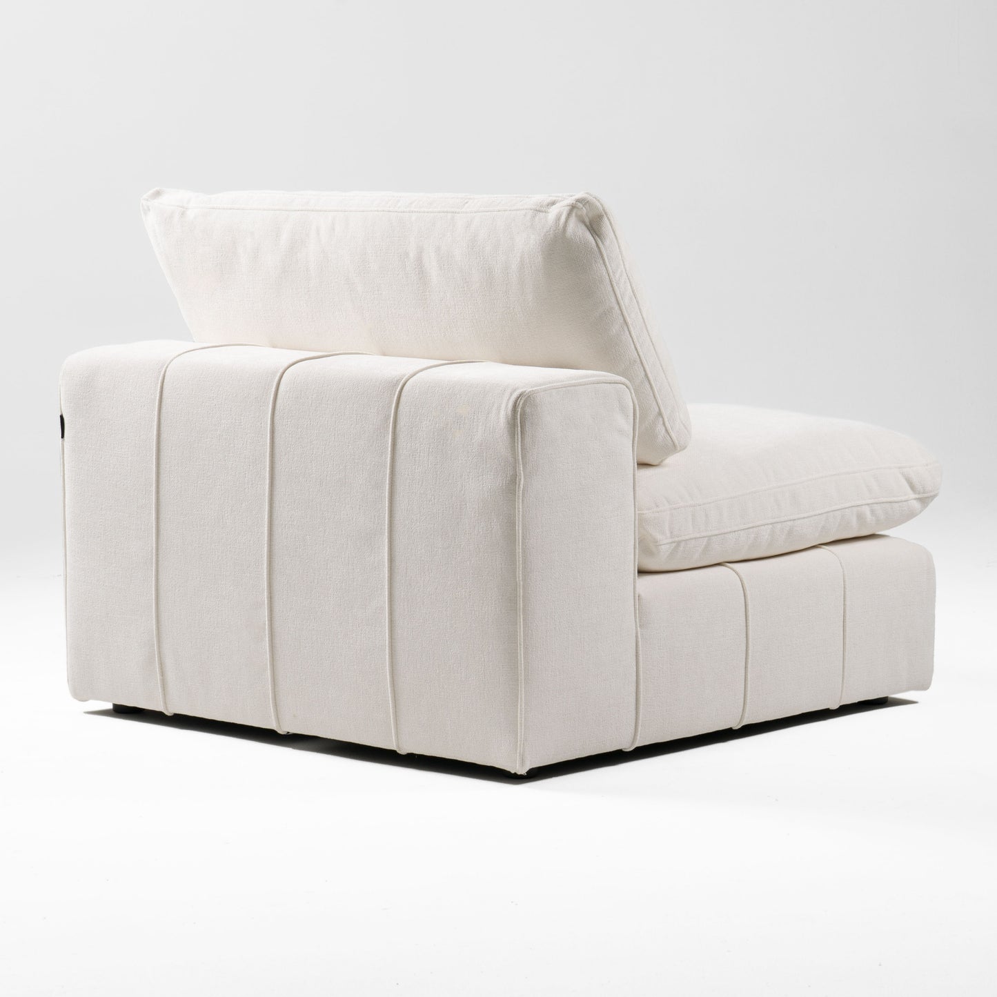 Divani Casa Vicki Modern Off-White Fabric Modular Armless Seat