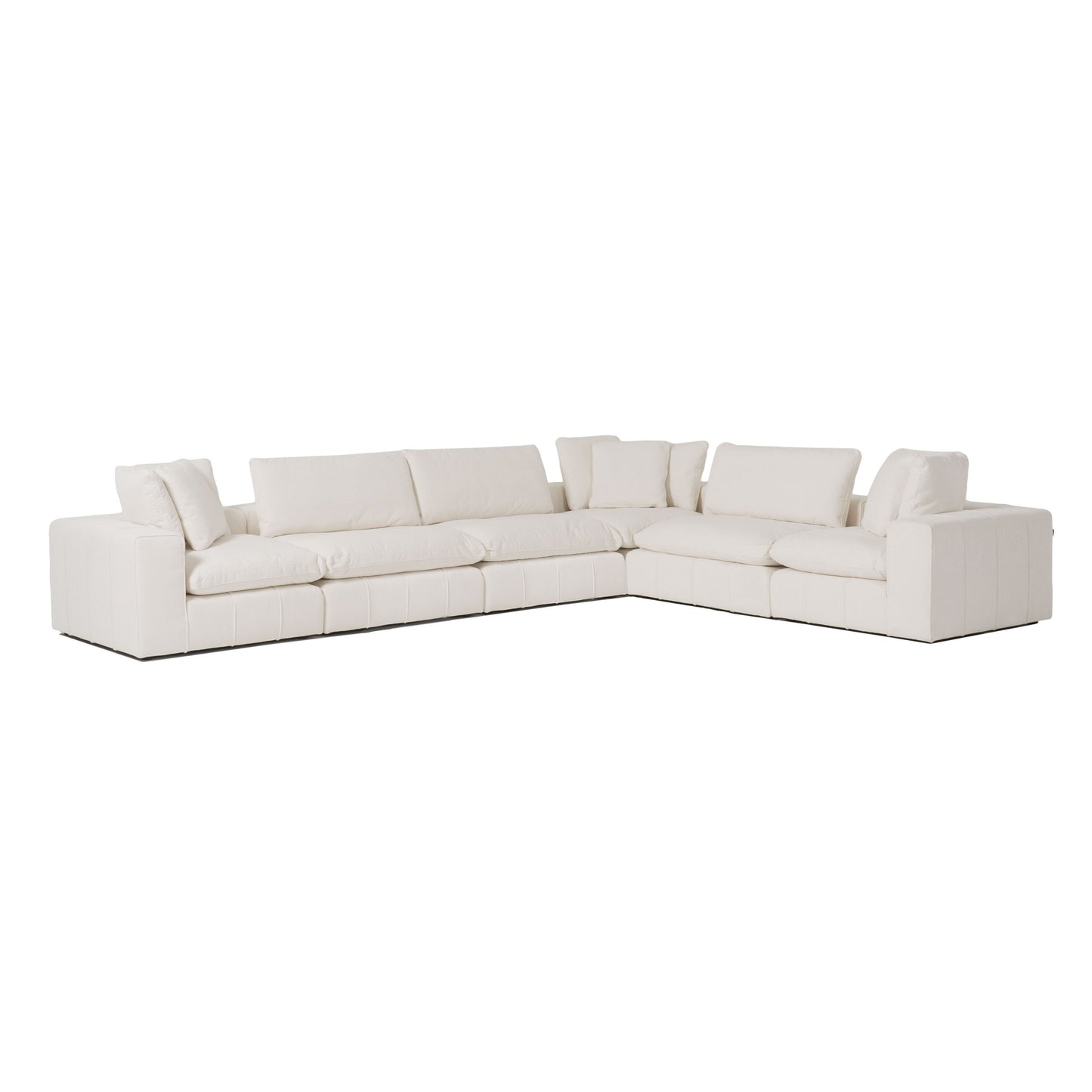 Divani Casa Vicki Modern Off-White Fabric Modular Corner Seat