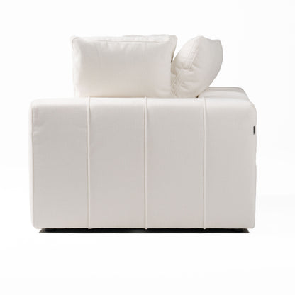 Divani Casa Vicki Modern Off-White Fabric Modular Sectional Sofa