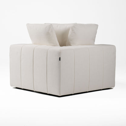 Divani Casa Vicki Modern Off-White Fabric Modular Corner Seat