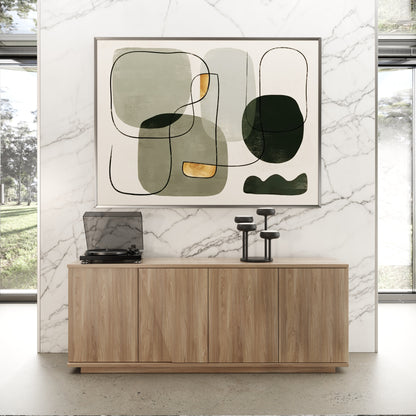 Nova Domus Victoria Italian Modern Walnut Caracalla Buffet