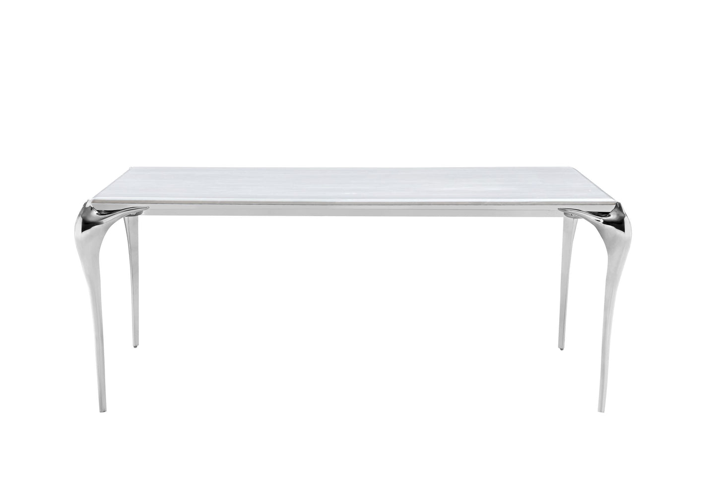 Modrest Vince Modern Faux Marble and Stainless Steel Dining Table