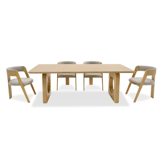 Modrest Washington Modern Natural Oak Rectangular Dining Table