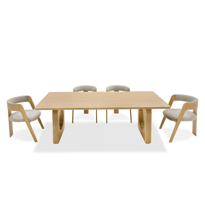 Modrest Washington Modern Natural Oak Rectangular Dining Table