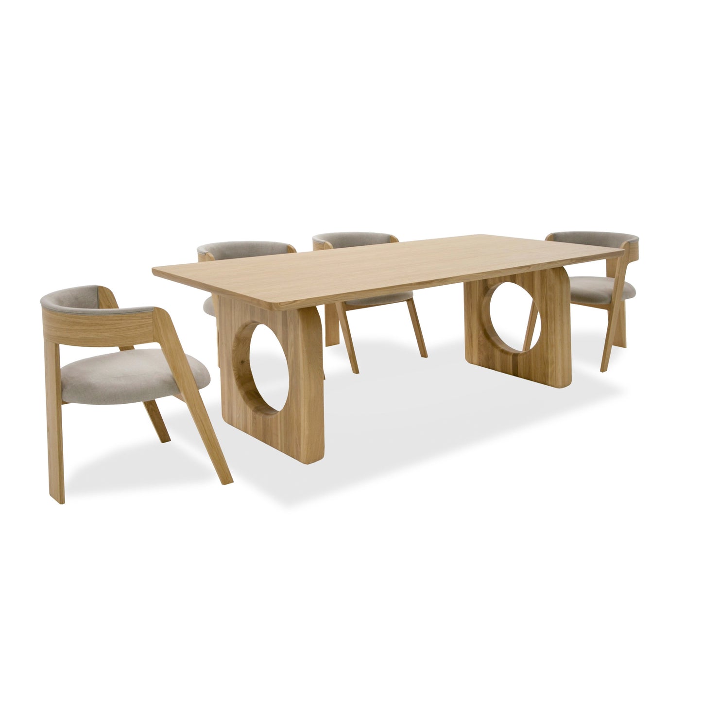 Modrest Washington Modern Natural Oak Rectangular Dining Table