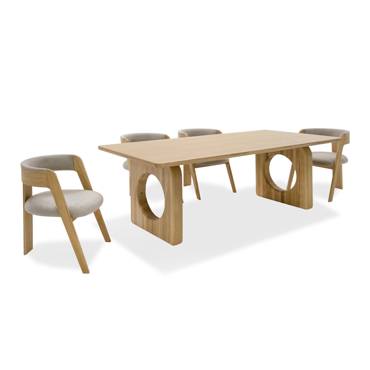 Modrest Washington Modern Natural Oak Rectangular Dining Table