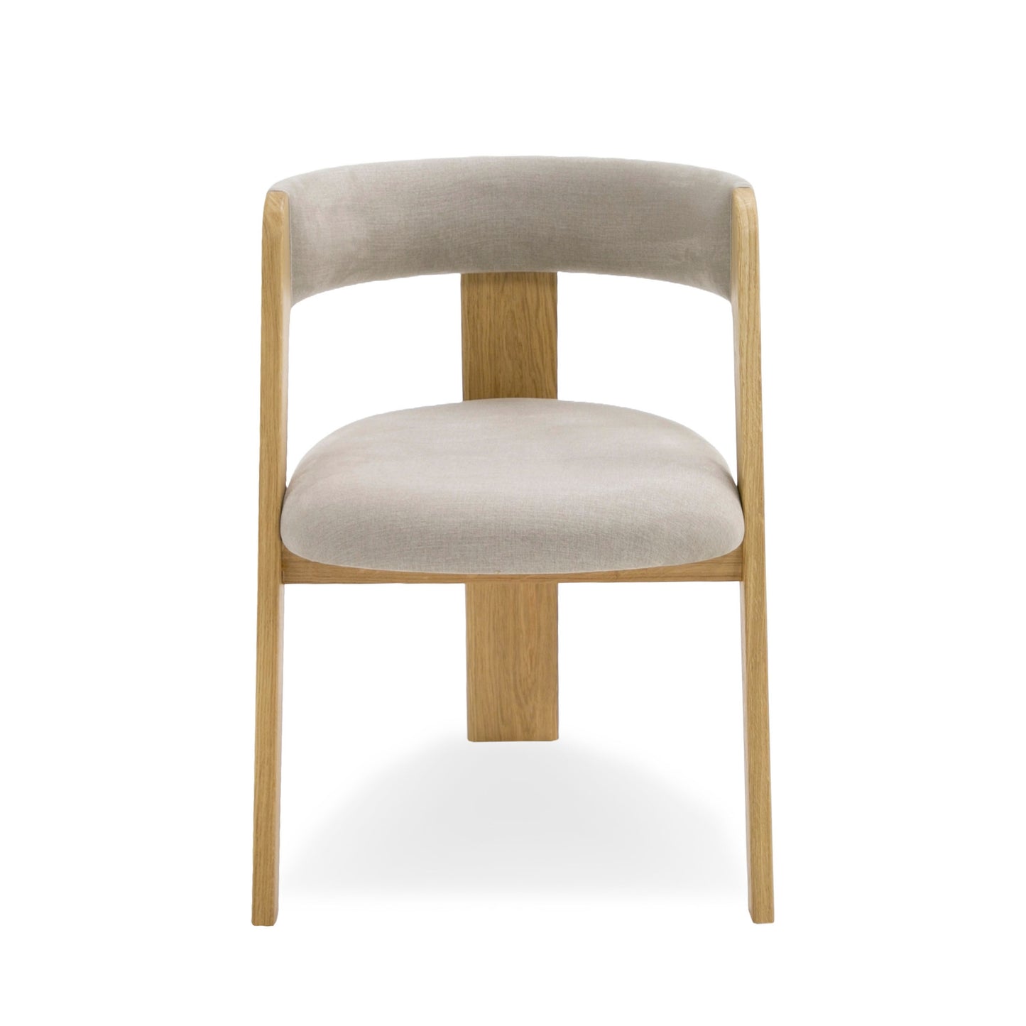 Modrest Washington Modern Grey Fabric Natural Oak Dining Chair