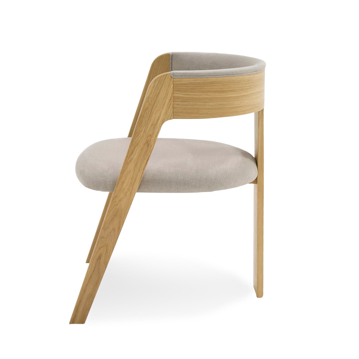 Modrest Washington Modern Grey Fabric Natural Oak Dining Chair