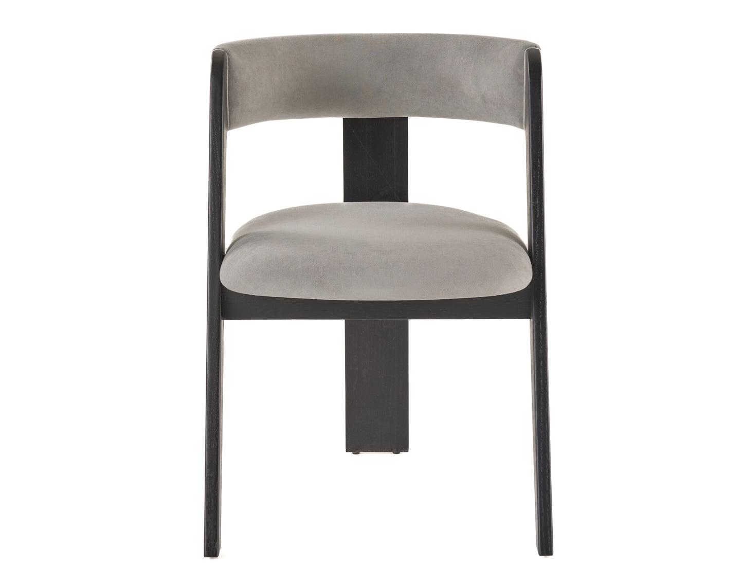 Modrest Washington Modern Grey Fabric Ebony Oak Dining Chair