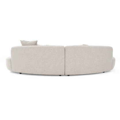 Divani Casa Weldon Modern Grey Fabric Curved Sectional
