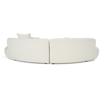 Divani Casa Weldon Modern Cream Fabric Curved Sectional