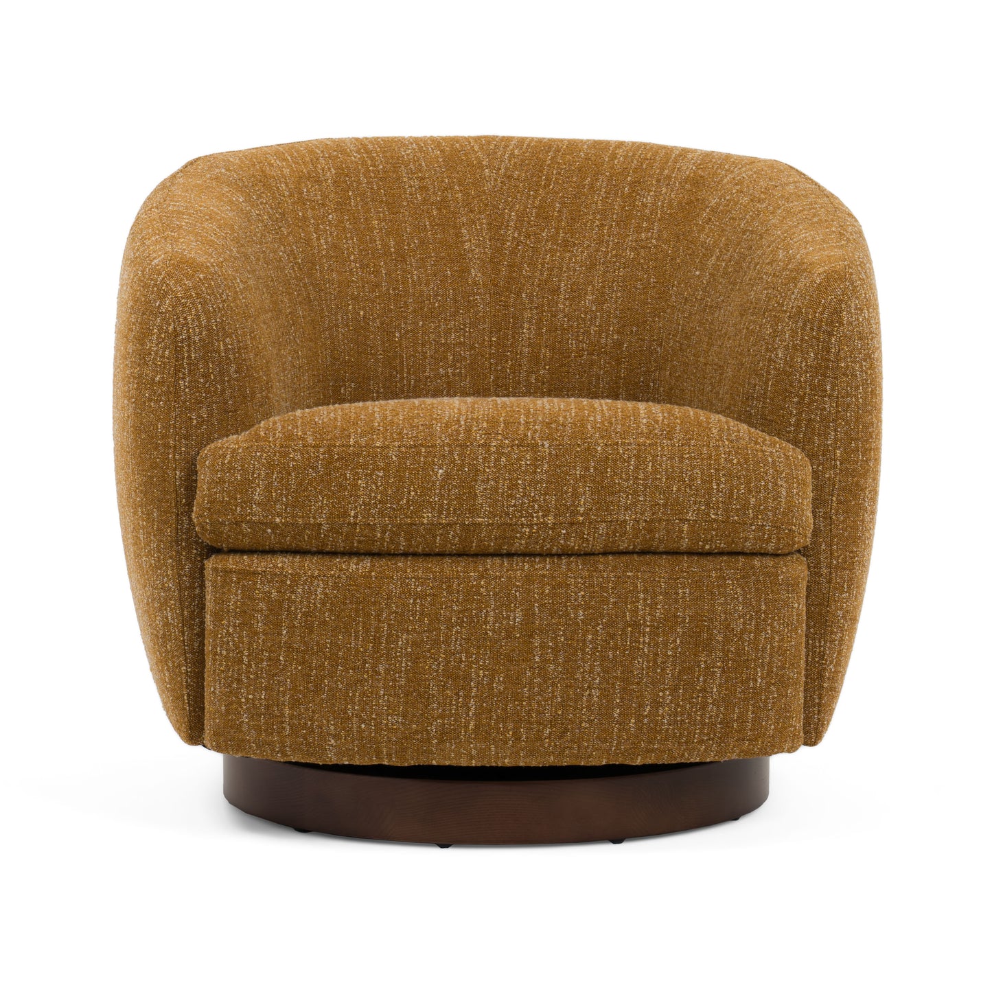 Divani Casa Wendt Modern Mustard Fabric Swivel Accent Chair