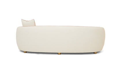 Modrest Winfree Modern Off White Fabric 3-Seater Sofa