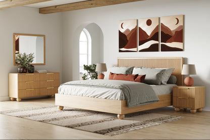 Modrest Winters Modern Natural Oak Bed