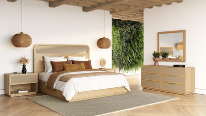 Modrest Gavin Modern Natural Ash Rattan Dresser