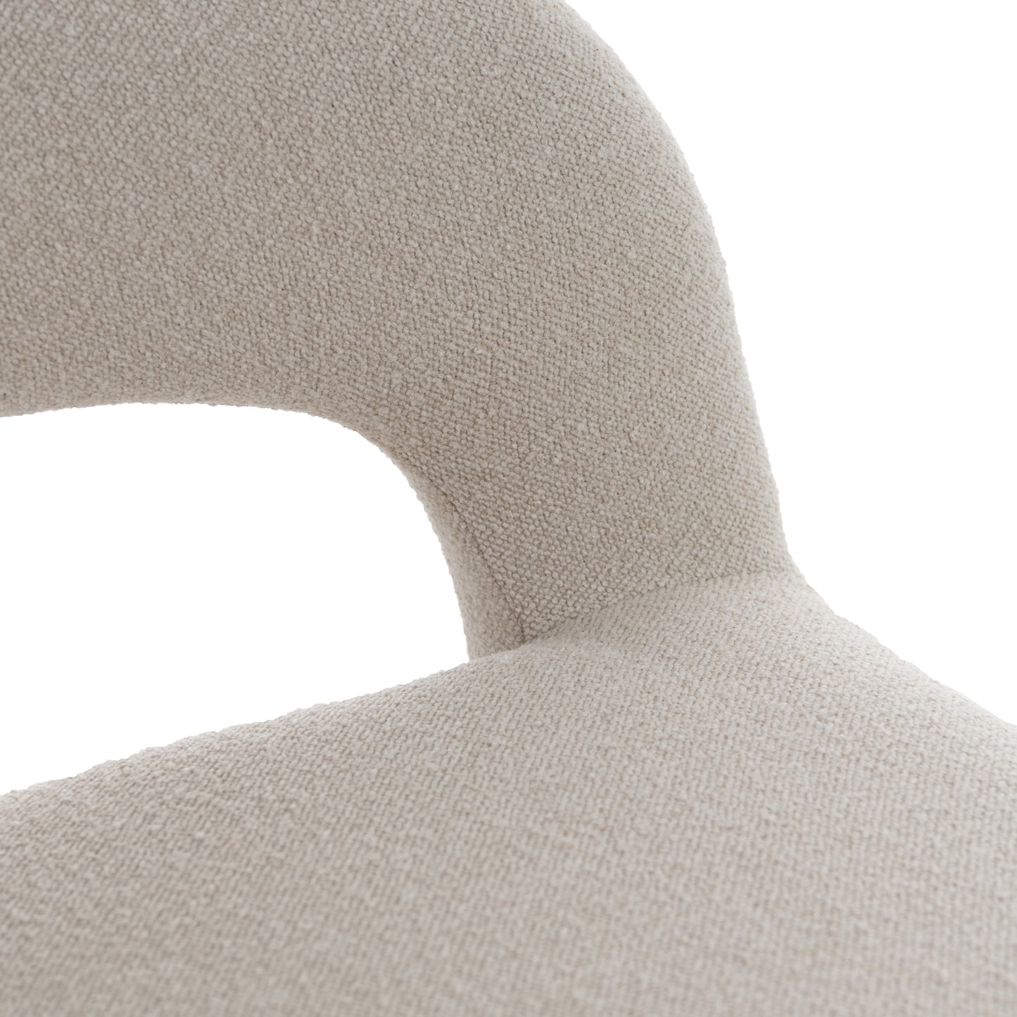 Modrest Worley Modern Beige Fabric Gold Swivel Accent Chair