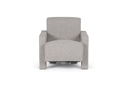 Modrest Wylie Modern Light Grey-Beige Fabric Accent Chair