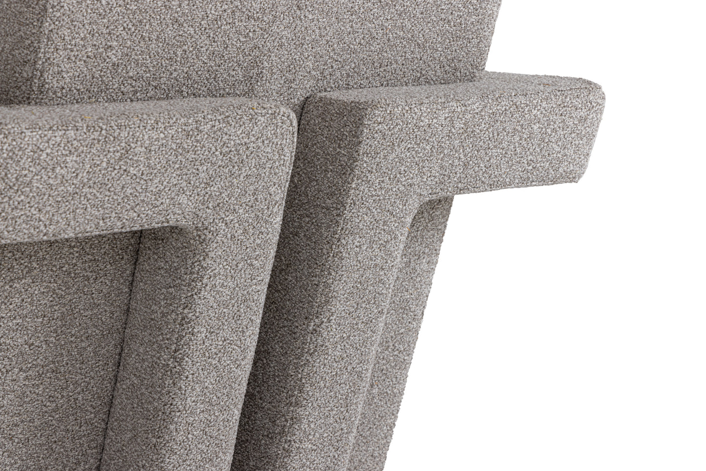 Modrest Wylie Modern Light Grey-Beige Fabric Accent Chair