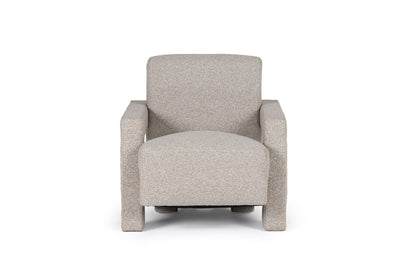 Modrest Wylie Modern Beige Fabric Accent Chair