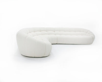 Divani Casa Yolonda Off-White Fabric Sectional Sofa