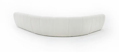 Divani Casa Yolonda Off-White Fabric Sectional Sofa