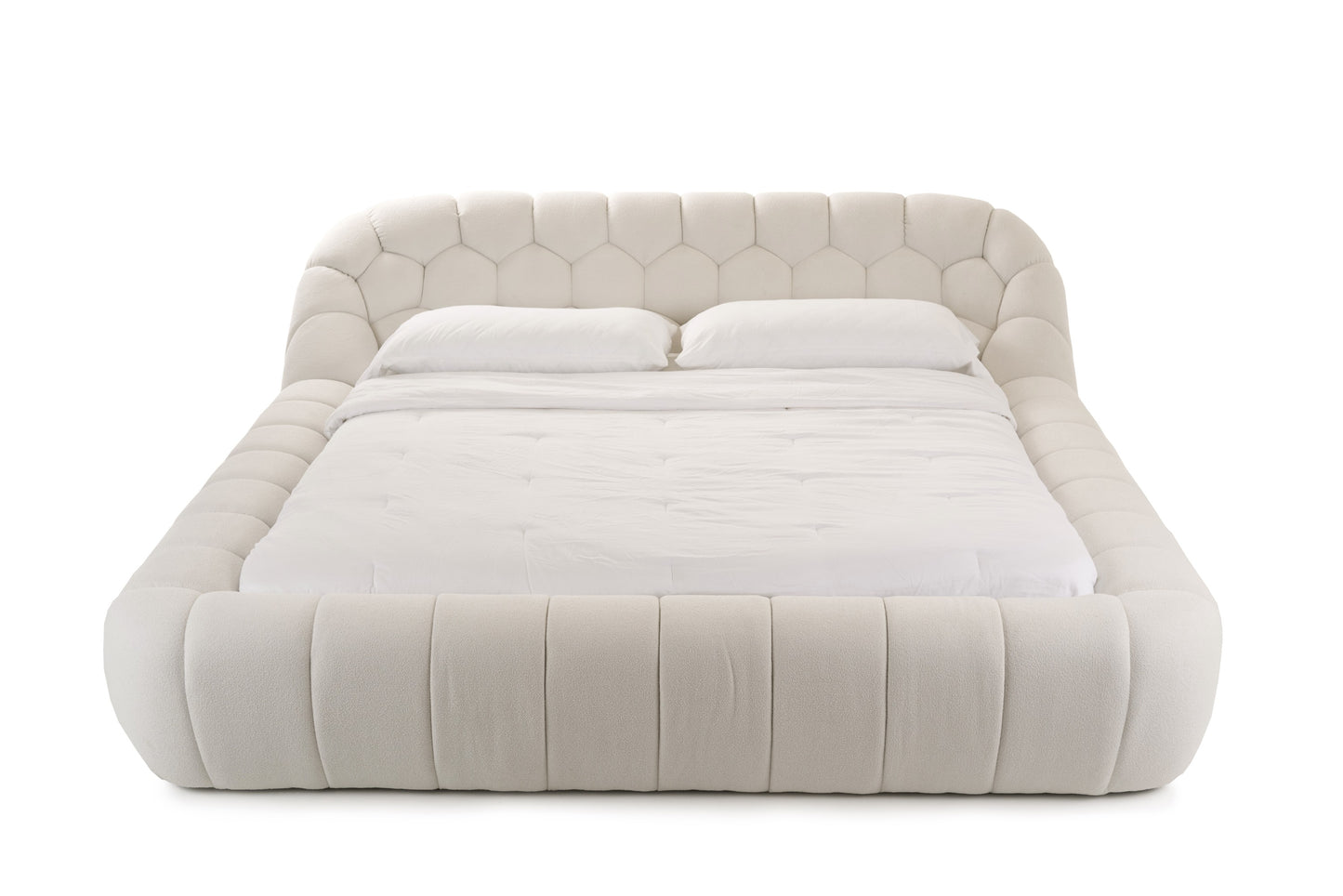 Divani Casa Yolonda Modern Off-White Fabric Bed