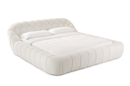 Divani Casa Yolonda Modern Off-White Fabric Bed