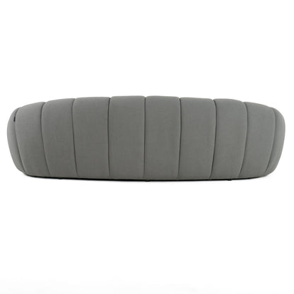 Divani Casa Yolonda Modern Curved Light Grey Fabric Sofa