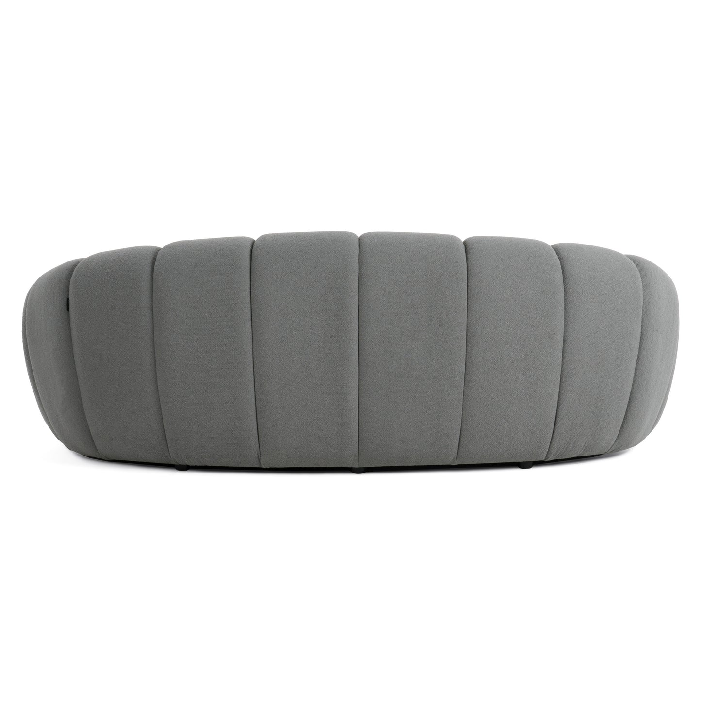 Divani Casa Yolonda Modern Curved Light Grey Fabric Loveseat