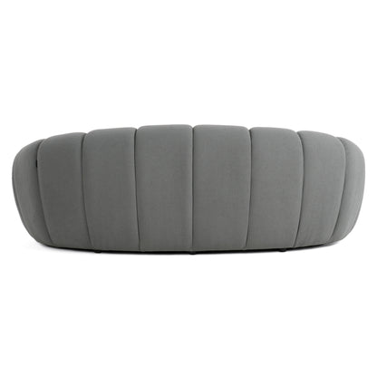 Divani Casa Yolonda Modern Curved Light Grey Fabric Loveseat