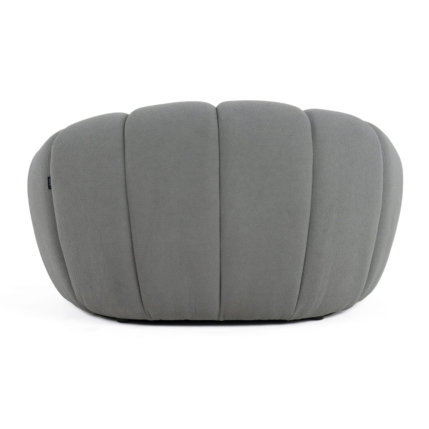 Divani Casa Yolonda Modern Curved Light Grey Fabric Chair