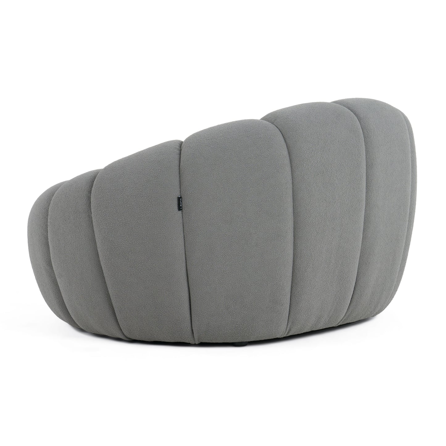 Divani Casa Yolonda Modern Curved Light Grey Fabric Chair