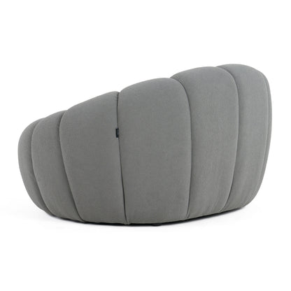 Divani Casa Yolonda Modern Curved Light Grey Fabric Chair